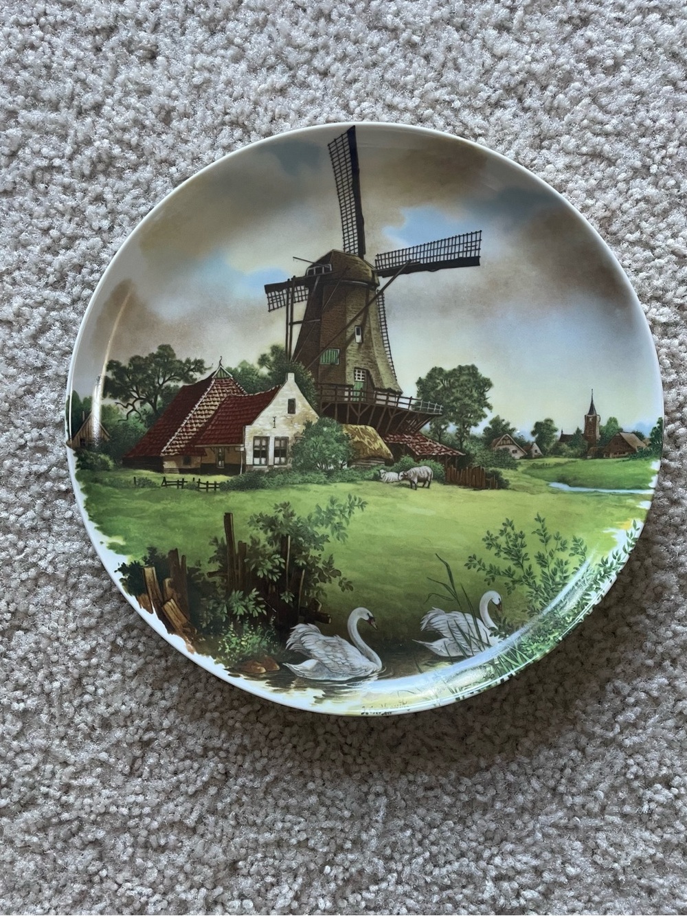 Royal Schwabap Netherlands Decorative Windmill Plate